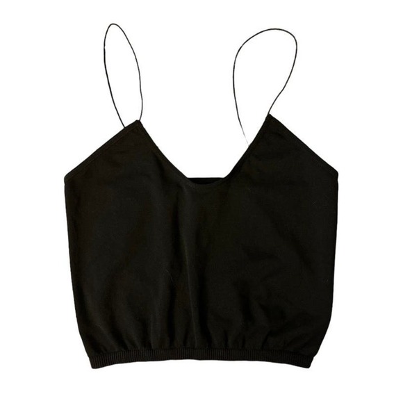 Free People Intimately Free Skinny Strap Seamless Brami Tank in Black NWOT M/L - Picture 4 of 6